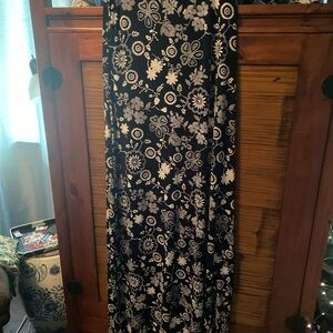 Floral Black and White Maxi Dress